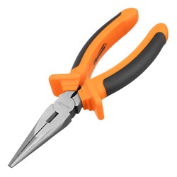 Длинногубцы прямые Comfort, 180 мм, шлифованные, двухкомпонентные рукоятки Sparta 14872