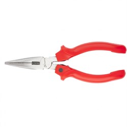 Длинногубцы прямые Standard, 200 мм, шлифованные, пластмассовые рукоятки Matrix 14876