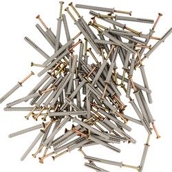 Дюбель-гвоздь полипропиленовый с потайным бортиком 6 х 60 мм, 200 шт Сибртех 17584