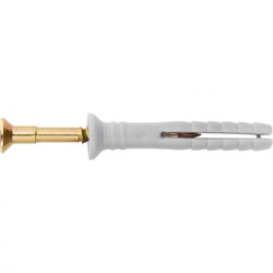 Дюбель-гвоздь полипропиленовый с потайным бортиком 8 х 100 мм, 100 шт Сибртех 17587