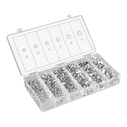 Набор гаек М3, М4, М5, М6, М8, М10, 600 предметов Сибртех 17803