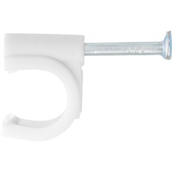 Скобы электроустановочные, 10 мм, круглый профиль, 40 шт Сибртех 17859