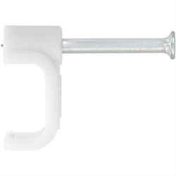 Скобы электроустановочные, 10 мм, прямоугольный профиль, 40 шт Сибртех 17860