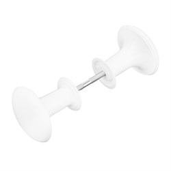 Ручка-кнопка РК1 пласт, белая, 5 шт, (Металлист) 17915