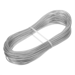 Трос металлополимерный прозрачный ПР-2.5, толщина 2.5 мм, моток 20 метров Сибртех 17949