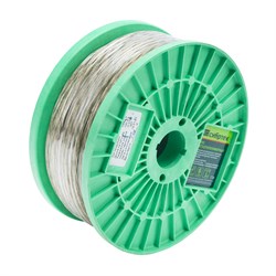 Трос металлополимерный прозрачный ПР-4.0, толщина 4.0 мм, катушка 100 метров Сибртех 17952