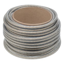 Трос металлополимерный прозрачный ПР-8.0, толщина 8.0 мм, моток 20 метров Сибртех 17967