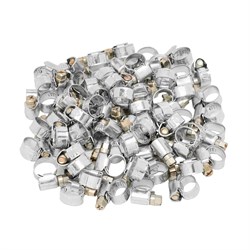 Хомуты металлические, Стандартное болтовое крепление 8-12 мм, 100 штук в упаковке, ширина 9 мм Сибртех 17976