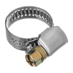 Хомуты нержавеющая сталь, Стандартное болтовое крепление 12-20 мм, 100 штук в упаковке, ширина 9 мм Сибртех 17995