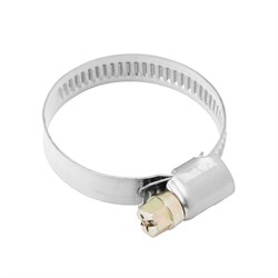 Хомуты нержавеющая сталь, Стандартное болтовое крепление 25-40 мм, 50 штук в упаковке, ширина 9 мм Сибртех 17996