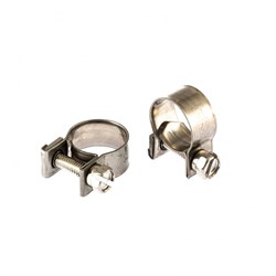 Хомуты металлические, MINI 12-14 мм, ширина 9 мм, винтовой, W4, 2 шт Сибртех 18019