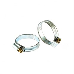 Хомуты металлические, червячные 35-51 мм, ширина 12 мм, английский тип, W1, 2 шт Сибртех 18028