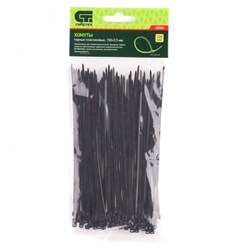 Хомуты, 150 x 2.5 мм, пластиковые, черные, 100 шт Сибртех 18034