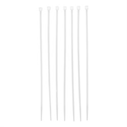 Хомуты, 160 x 2.5 мм, пластиковые, белые, 100 шт Сибртех 18035