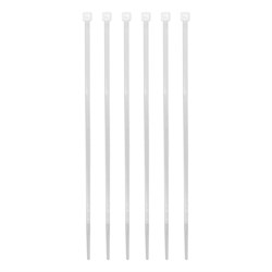 Хомуты, 180 x 3.6 мм, пластиковые, белые, 100 шт Сибртех 18036