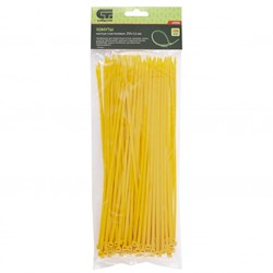 Хомуты, 250 x 3.6 мм, пластиковые, желтые, 100 шт Сибртех 18048