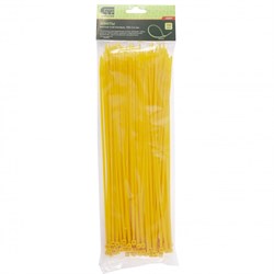 Хомуты, 300 x 3.6 мм, пластиковые, желтые, 100 шт Сибртех 18049