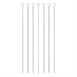 Хомуты, 200 x 4.8 мм, пластиковые, белые, 100 шт Сибртех 18059