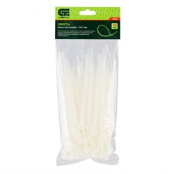 Хомуты, 150 х 7 мм, пластиковые, белые, 100 шт Сибртех 18068