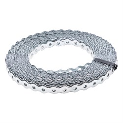 Лента перфорированная вентиляционная, "волна", 0.55 мм, LP VLN 1.2 см х 25 м, цинк Сибртех 18102