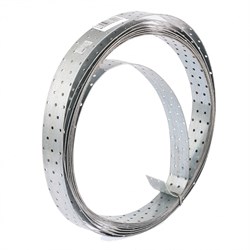 Лента перфорированная монтажная, 2 мм, LM 5см х 10 м, отвер. 4.5-5 мм, цинк Сибртех 18123