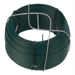 Проволока с ПВХ покрытием, зеленая 0.9 мм, длина 50 м Сибртех 18154