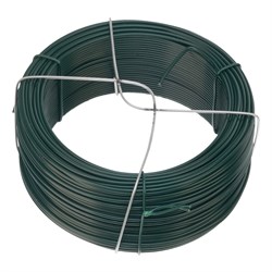 Проволока с ПВХ покрытием, зеленая 1.5 мм, длина 50 м Сибртех 18155