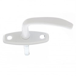 Ручка завертки врезной, белая, 5 шт, (Металлист) 18191