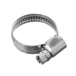 Хомуты нержавеющая сталь, Стандартное болтовое крепление 16-27 мм, 100 штук в упаковке, ширина 9 мм Сибртех 18208