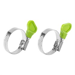 Хомуты металлические элемент крепления с формой ключа 20-35 мм, 2 шт Сибртех 18215