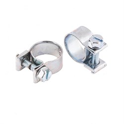 Хомуты металлические, MINI 12-14 мм, ширина 9 мм, винтовой, W1, 2 шт Сибртех 18224