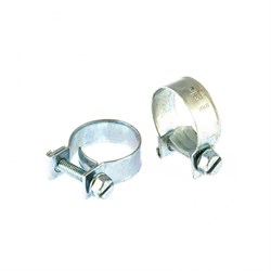 Хомуты металлические, MINI 18-20 мм, ширина 9 мм, винтовой, W1, 2 шт Сибртех 18227