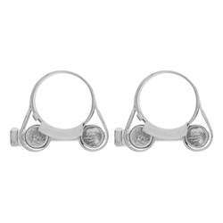 Хомуты металлические, силовые 23-25 мм, ширина 18 мм, шарнирный, W1, 2 шт Сибртех 18228