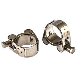 Хомуты металлические, силовые 29-31 мм, ширина 20 мм, шарнирный, W4, 2 шт Сибртех 18233