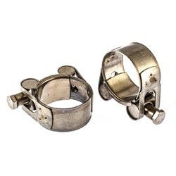 Хомуты металлические, силовые 32-35 мм, ширина 20 мм, шарнирный, W4, 2 шт Сибртех 18235