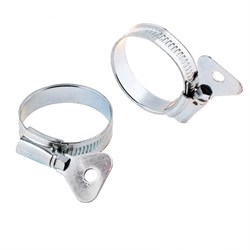 Хомуты металлические, червячные 32-44 мм, ширина 12 мм, W1, с металлическим ключом, 2 шт Сибртех 18250