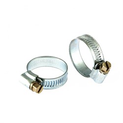 Хомуты металлические, червячные 19-29 мм, ширина 12 мм, английский тип, W1, 2 шт Сибртех 18252