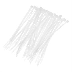 Хомуты, 150 х 3.6 мм, пластиковые, белые, 100 шт Сибртех 18263