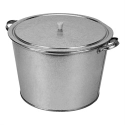 Бак для воды оцинкованный с крышкой (крышка с ручкой) 20 л, без крана 18323