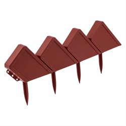 Бордюр "Кирпич", 13 х 300 см, терракот, Palisad 18336