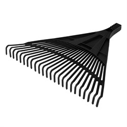 Грабли веерные пластиковые, 600 мм, 24 плоских зуба, без черенка, Сибртех 18386