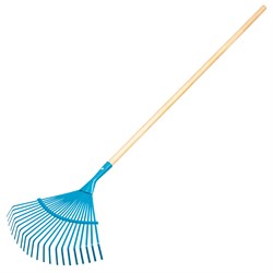 Грабли веерные стальные, 430 х 1550 мм, 22 плоских зуба, лакированный черенок, Luxe, Palisad 18396