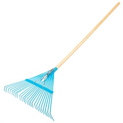 Грабли веерные стальные, 540 х 1450 мм, 24 плоских зуба, лакированный черенок, Luxe, Palisad 18397