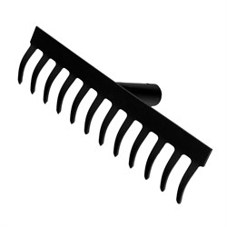 Грабли стальные, 300 мм, 12 прямых зубьев, без черенка, Сибртех 18400