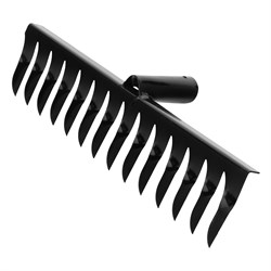 Грабли стальные, 350 мм, 14 витых зубьев, без черенка, Сибртех 18402