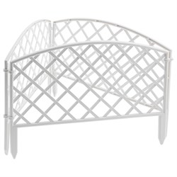 Забор декоративный "Сетка", 24 х 320 см, белый, Palisad 18442