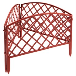 Забор декоративный "Сетка", 24 х 320 см, терракот, Palisad 18445