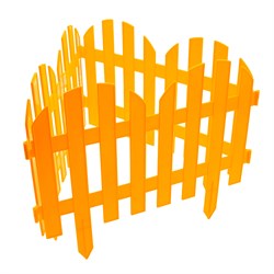 Забор декоративный "Романтика", 28 х 300 см, желтый, Palisad 18457