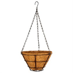 Кашпо подвесное с вкладышем из коковиты, конус D 25 см Palisad 18489