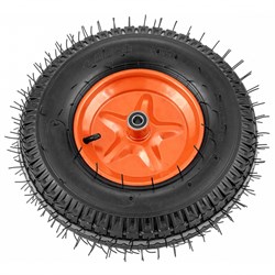 Колесо пневматическое усиленное, шина 8PR, 4.00-8 D400 мм, внутренний диаметр подшипника 12 мм, длина оси 90 мм Palisad 18509